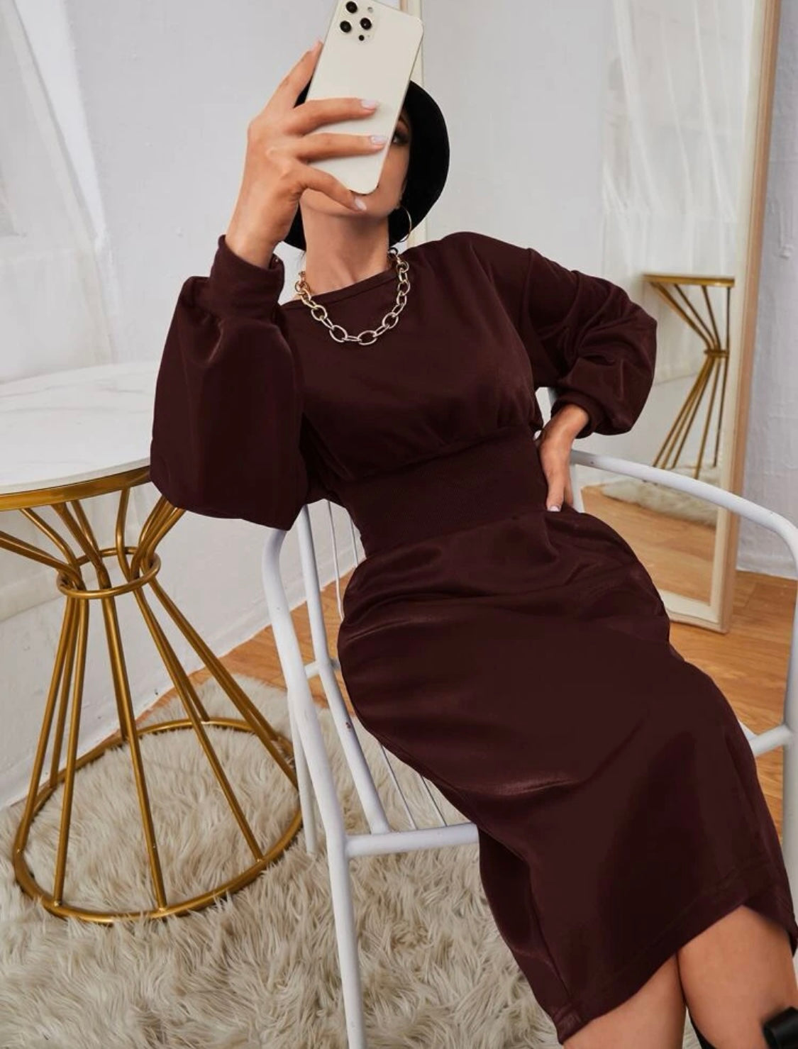 Bishop Sleeve Hem Dress – Survh