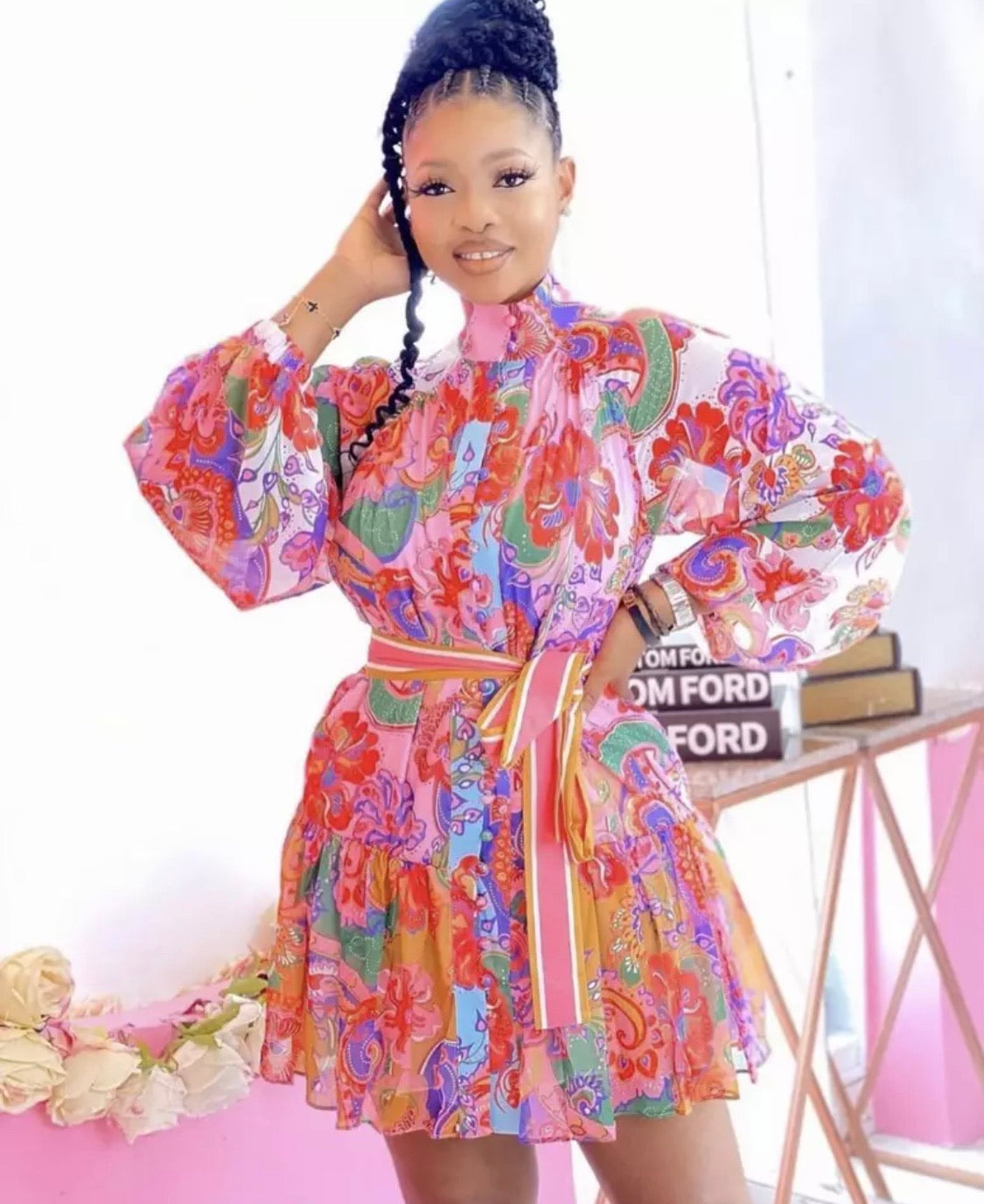 Floral Print Knee Length Dress Survh Floral Print Knee Length Dress Survh